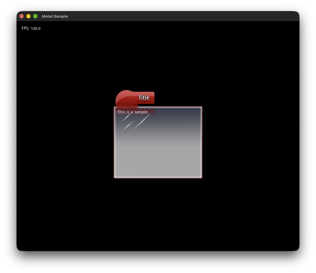 Screenshot of libRocket running on Metal